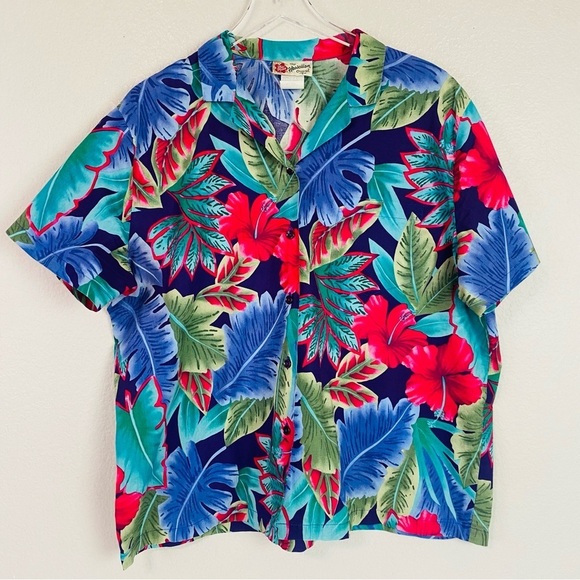 Hilo Hattie The Hawaiian Original Button Up Short Sleeve Shirt Size XL - Picture 1 of 5